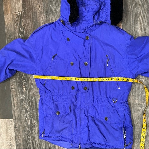 Vintage Edelweiss Skiwear Blue/Purple Embroidery Ski Coat Parka Size Medium - Picture 8 of 11